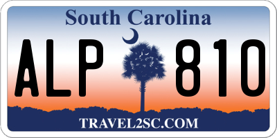 SC license plate ALP810