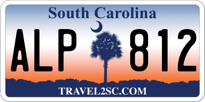 SC license plate ALP812
