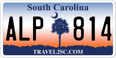 SC license plate ALP814