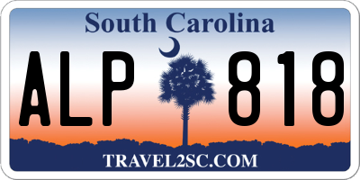 SC license plate ALP818