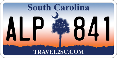 SC license plate ALP841