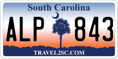 SC license plate ALP843