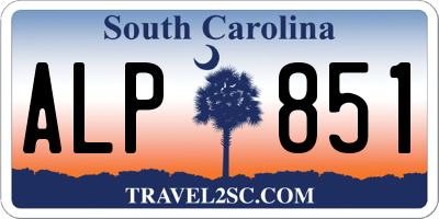 SC license plate ALP851