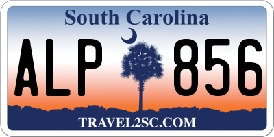 SC license plate ALP856