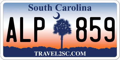 SC license plate ALP859