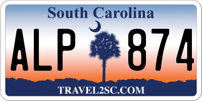 SC license plate ALP874