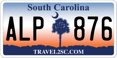 SC license plate ALP876