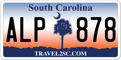 SC license plate ALP878
