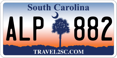SC license plate ALP882