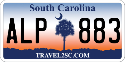 SC license plate ALP883