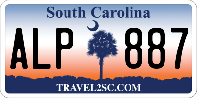 SC license plate ALP887