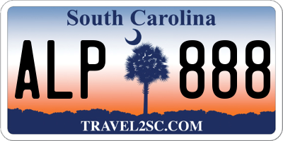 SC license plate ALP888