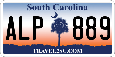 SC license plate ALP889
