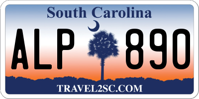 SC license plate ALP890