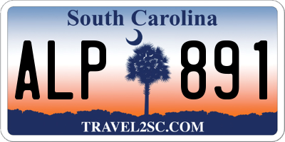 SC license plate ALP891