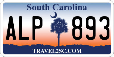 SC license plate ALP893