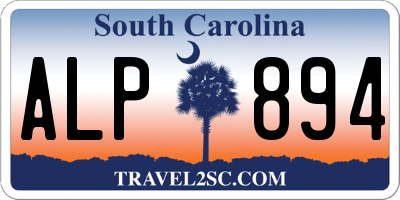 SC license plate ALP894
