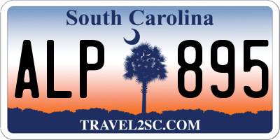 SC license plate ALP895