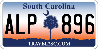 SC license plate ALP896
