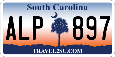 SC license plate ALP897