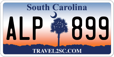 SC license plate ALP899