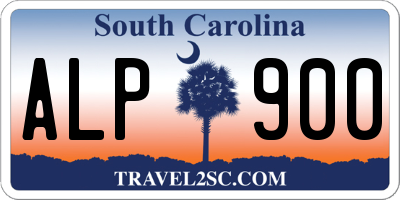 SC license plate ALP900