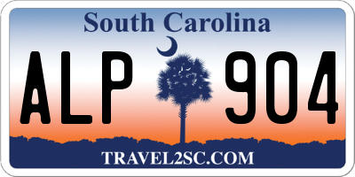 SC license plate ALP904