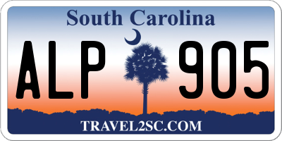 SC license plate ALP905