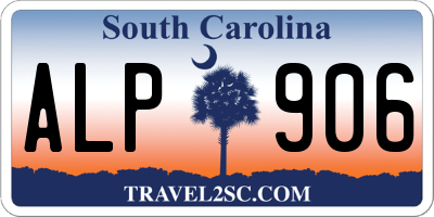 SC license plate ALP906