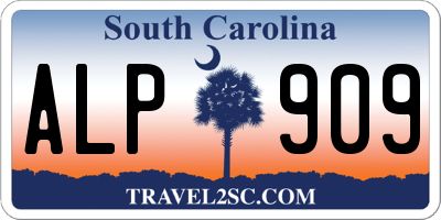 SC license plate ALP909