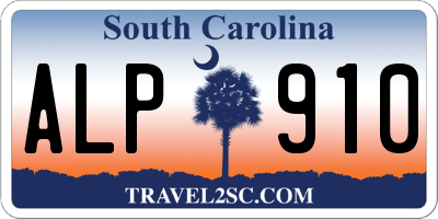 SC license plate ALP910