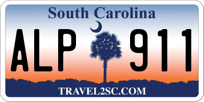 SC license plate ALP911