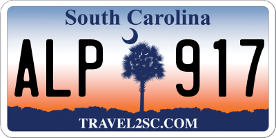 SC license plate ALP917