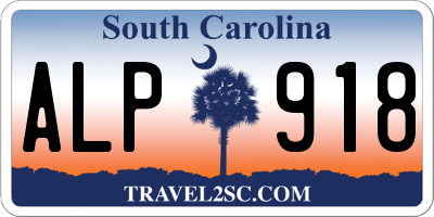 SC license plate ALP918