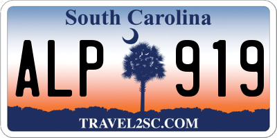 SC license plate ALP919