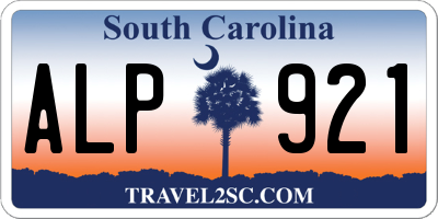 SC license plate ALP921