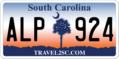 SC license plate ALP924