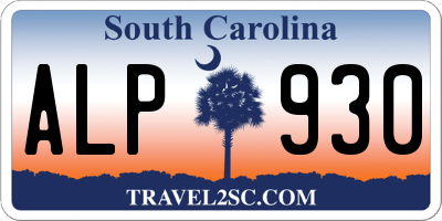 SC license plate ALP930