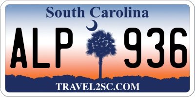 SC license plate ALP936