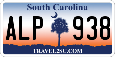 SC license plate ALP938