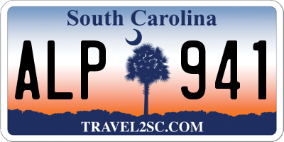SC license plate ALP941