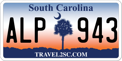 SC license plate ALP943