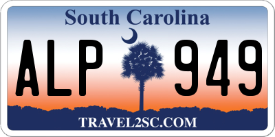 SC license plate ALP949