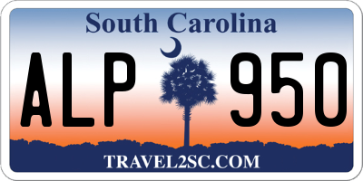 SC license plate ALP950