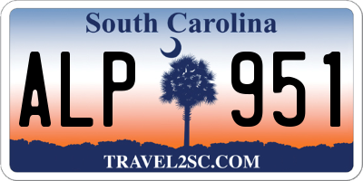 SC license plate ALP951