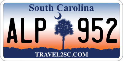 SC license plate ALP952