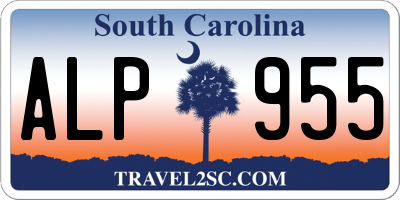 SC license plate ALP955