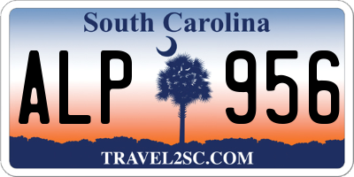 SC license plate ALP956