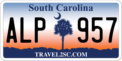 SC license plate ALP957