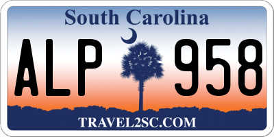 SC license plate ALP958